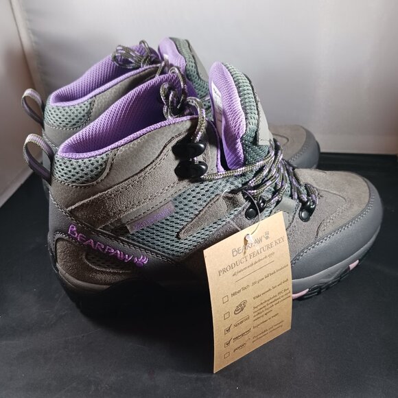 BearPaw Corsica Women's Waterproof Hiking Boot size 6 Gray Fog - Picture 1 of 11